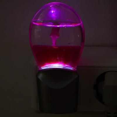 Ночник "Кроха" 0,3W (датчик освещенности) LED серебро/розовый