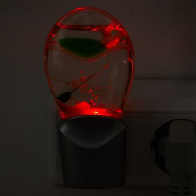 Ночник "Кроха" 0,3W (датчик освещенности) LED серебро/розовый