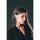 Серьги «Минимализм» пластина, посеребрение с оксидированием - Фото 2