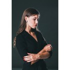 Серьги «Минимализм» пластина, посеребрение с оксидированием - Фото 3