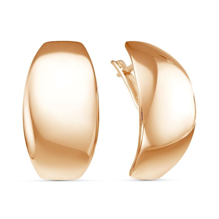 Серьги «Минимализм» пластина, позолота - Фото 1