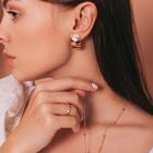 Серьги «Минимализм» пластина, позолота - Фото 2