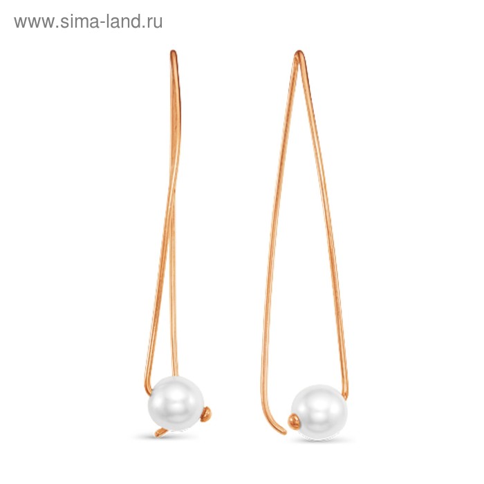 Серьги позолота «Жемчуг воздушный» - Фото 1