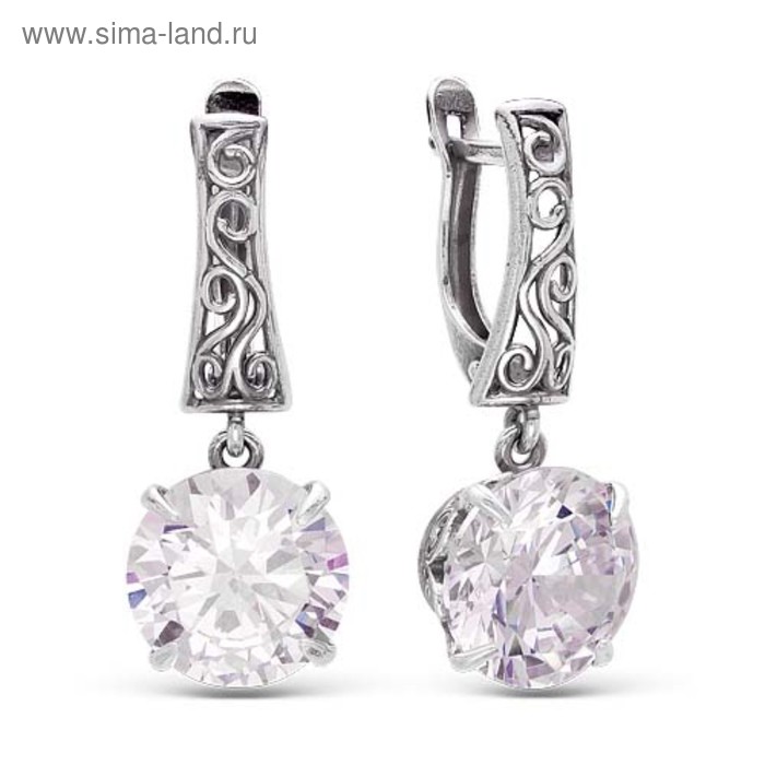 Серьги «Олимп», посеребрение с оксидированием - Фото 1