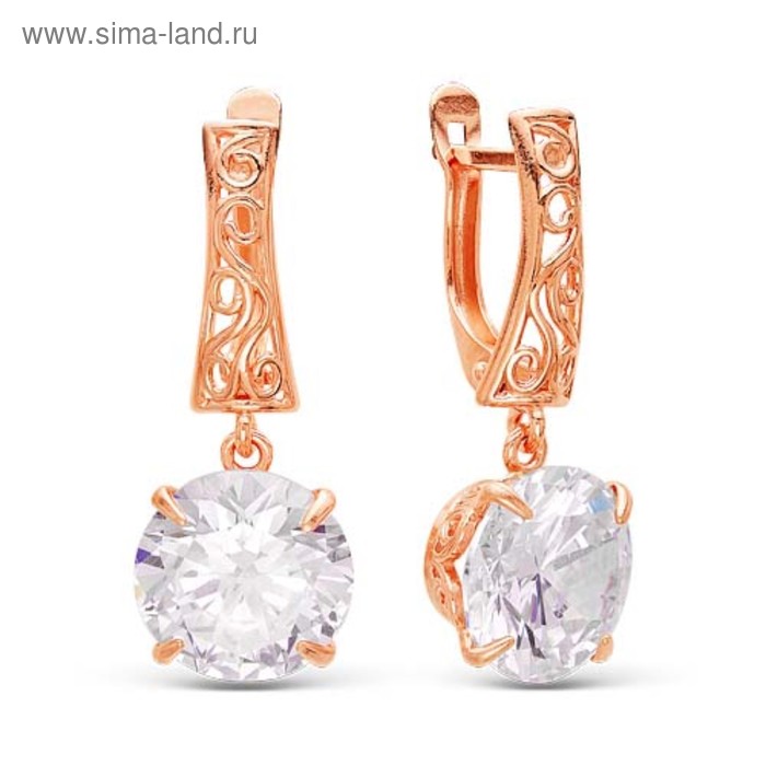 Серьги «Олимп», позолота - Фото 1