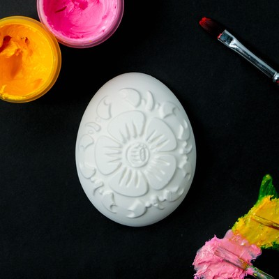 Фигура для раскраски "Яйцо с цветами" 7х5см