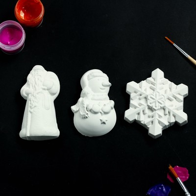 Набор для раскраски с подвесом «Новогодний» 10×7 см 3 шт.