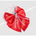Бант-бабочка свадебный для декора, атласный, 2 шт, красный - фото 10741551