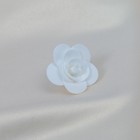 Набор цветов для  декора "Роза", из фоамирана, D= 3 см, 10 шт, белый - Фото 2