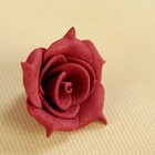 Набор цветов для  декора "Роза", из фоамирана, D= 3 см, 10 шт, МИКС, бордо - Фото 2