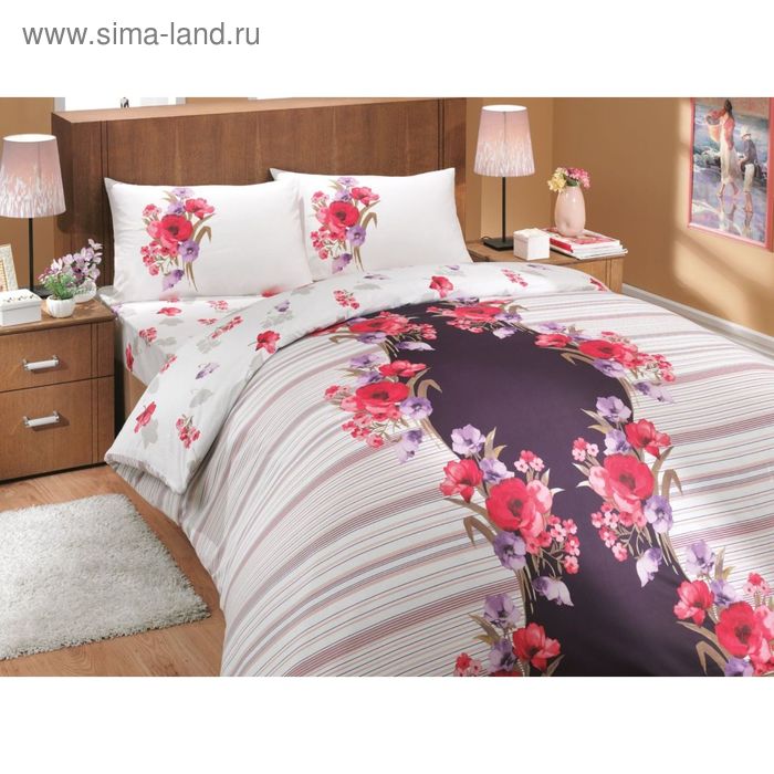 КПБ «DREAM» 1, 5 сп., размер 160 х 220 см, 160 х 240 см, 50 х 70 см, 70 х 70 см по 1 шт., цвет лиловый, ранфорс - Фото 1