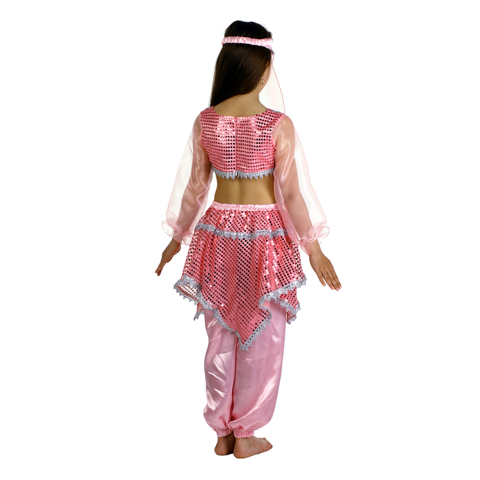 Карнавальный костюм «Ясмин», цвет розовый, р. 30, рост 110-116 см - фото 1905435499