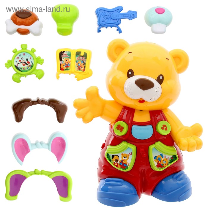 Обучающая игрушка «Мишутка», разговаривает на английском, МИКС - Фото 1