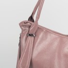 Сумка женская, отдел на молнии, с увеличением, наружный карман, цвет пудра - Фото 4