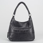 Сумка женская, отдел с перегородкой на молнии, 2 наружных кармана, цвет чёрный - Фото 2