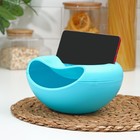 Тарелка с подставкой для телефона для семечек и орехов, 20×11 см, пластик, МИКС - Фото 1