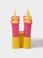 Форма для мороженого Доляна «Симпл», 4 ячейки, пластик, розовая, жёлтая - Фото 3