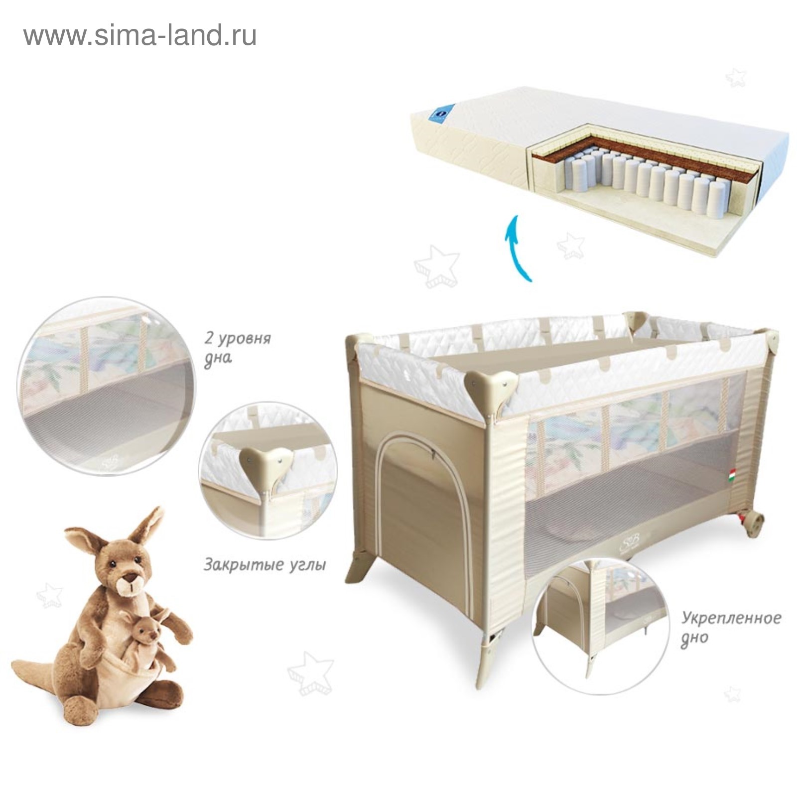 Манеж кровать sweet baby intelletto 5 in 1