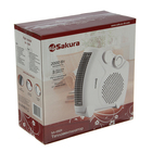 Тепловентилятор Sakura SA-0501, 2000 Вт, верт-гориз, вентиляция без нагрева, белый - Фото 4