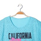 Комплект женский (футболка, бриджи) Калифорния цвет голубой, р-р 46 - Фото 3