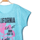 Комплект женский (футболка, бриджи) Калифорния цвет голубой, р-р 50 - Фото 4