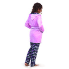Комплект женский (халат, футболка, брюки) Римэль цвет сиреневый, р-р 44 - Фото 3