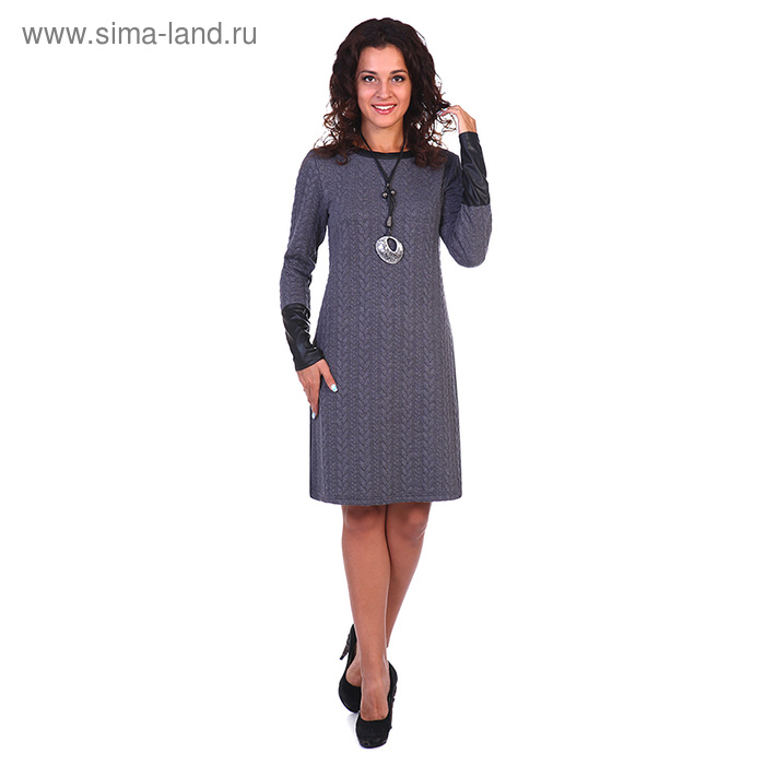 Платье женское Дарина цвет серый, р-р 50 - Фото 1