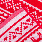 Полотенце Lapland 50x90 см, пестроткань, красный, 390гр/м2, хлопок 100% - Фото 3