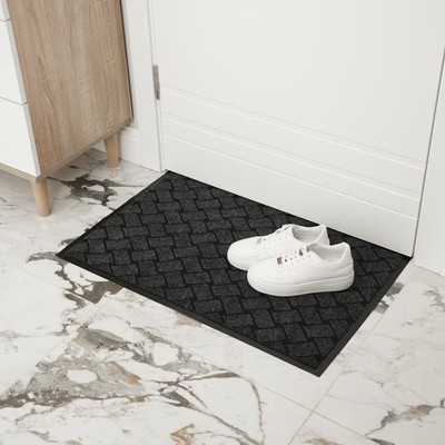 Коврик придверный влаговпитывающий «Крафт», 50×80 см, серый