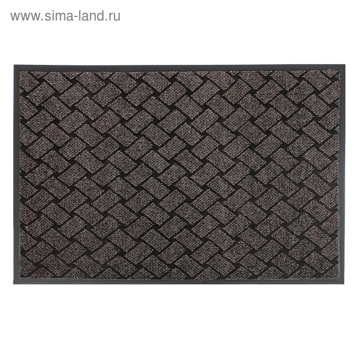Коврик придверный влаговпитывающий «Крафт», 60×90 см, коричневый