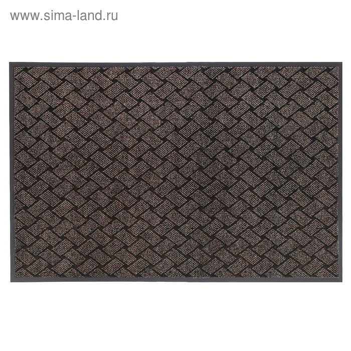 Коврик придверный влаговпитывающий «Крафт», 80×120 см, цвет коричневый