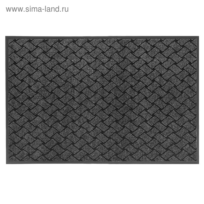 Коврик придверный влаговпитывающий «Крафт», 80×120 см, серый