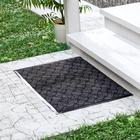 Коврик придверный влаговпитывающий «Крафт», 80×120 см, серый - Фото 1