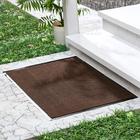 Коврик придверный влаговпитывающий, ребристый, «Комфорт», 50×80 см, коричневый - Фото 1