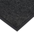 Коврик придверный влаговпитывающий, ребристый, «Комфорт», 60×90 см, чёрный - Фото 4