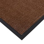 Коврик придверный влаговпитывающий, ребристый, «Комфорт», 90×120 см, коричневый - Фото 4