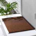 Коврик придверный влаговпитывающий, ребристый, «Комфорт», 90×120 см, коричневый - Фото 1