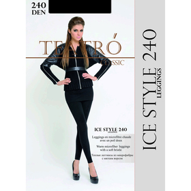 Легинсы женские из микрофибры с ворсом Ice Style leggings 240 цвет чёрный (nero), размер 4 2885174