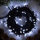 Гирлянда «Нить» 10 м, IP44, УМС, тёмная нить, 100 LED, свечение белое, 220 В, УЦЕНКА 2684978 - фото 9230425