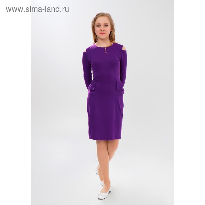 Платье нарядное  детское, рост 134 см, цвет  фиолетовый 2Т43-5 - Фото 1