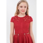Платье нарядное  детское + цепочка, рост 134 см, цвет бордовый 2Т36-3 - Фото 2
