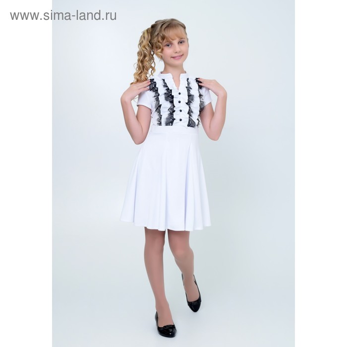 Платье нарядное  детское, рост 134 см, цвет белый 2Т41-5 - Фото 1