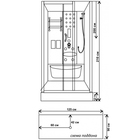 Душевая кабина ВМ 132, 120 × 90 × 210 см, низкий поддон, матовая, гидромассаж, электрика - Фото 2