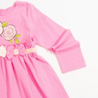 Платье для девочки,  рост 80 см, цвет розовый/экрю  Л775_М - Фото 2