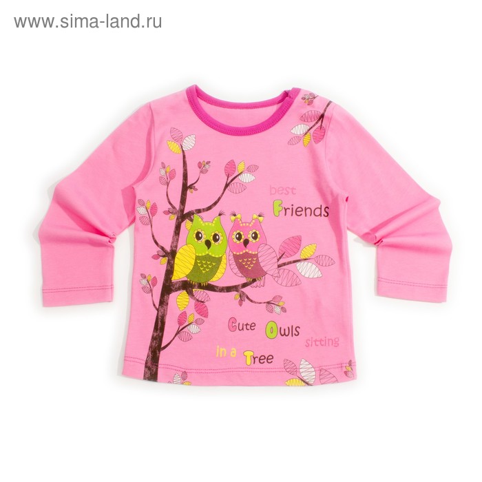 Блузка для девочки, рост 80 см, цвет розовый Л523_М - Фото 1