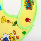 Нагрудник для кормления непромокаемый на липучке, р-р. 22х22 см, МИКС - Фото 4