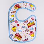 Нагрудник для кормления непромокаемый на липучке, р-р. 22х22 см, МИКС - Фото 5