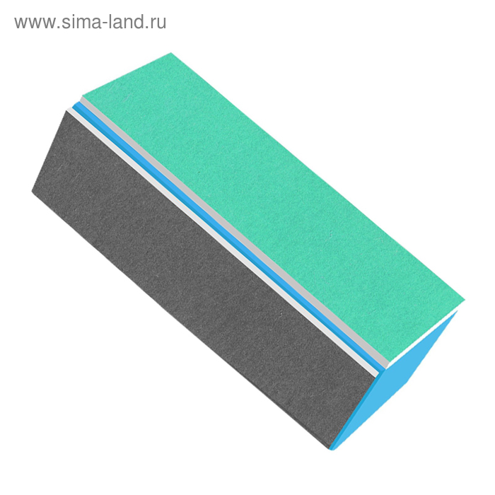 Блок для шлифовки ногтей четырёхсторонний, цвет синий (BB 01) - Фото 1
