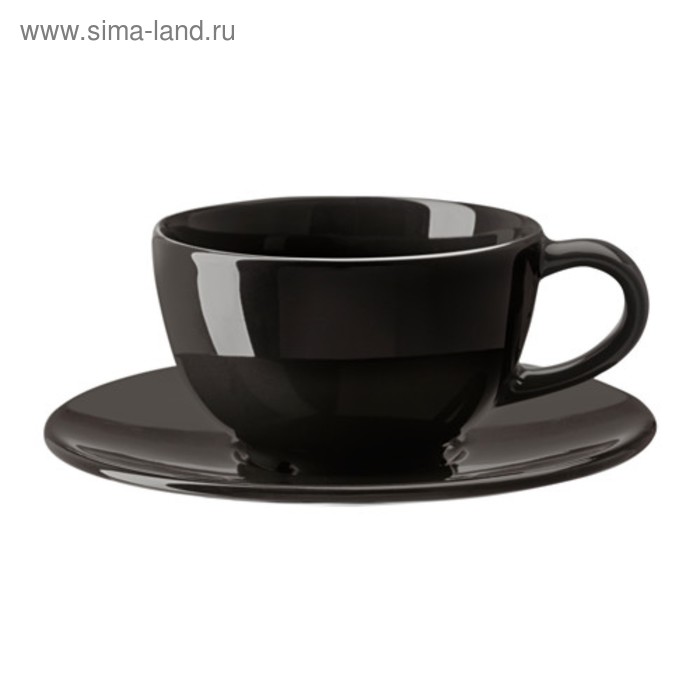 Чашка кофейная с блюдцем, темно-серый ВАРДАГЕН - Фото 1