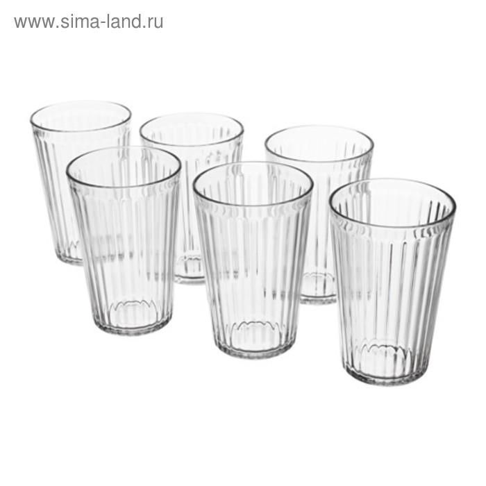 Набор стаканов 6 шт, прозрачное стекло ВАРДАГЕН - Фото 1